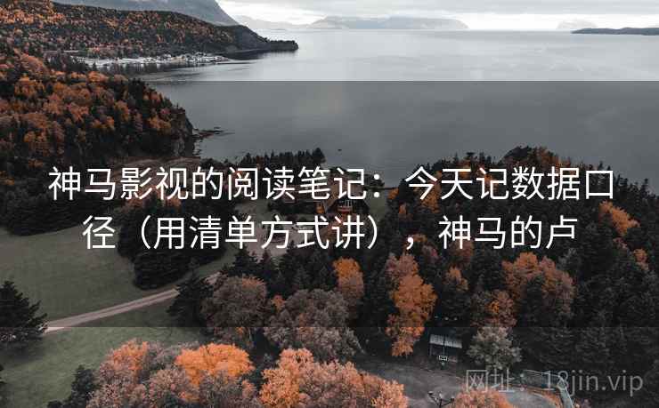 神马影视的阅读笔记：今天记数据口径（用清单方式讲），神马的卢